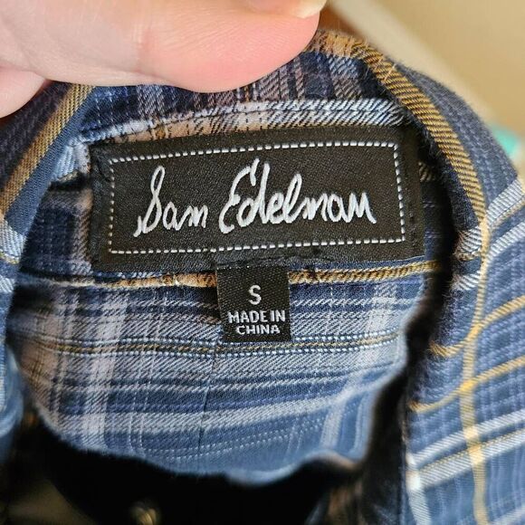 Sam Edelman Plaid Button-Down Shirt - Picture 8 of 8